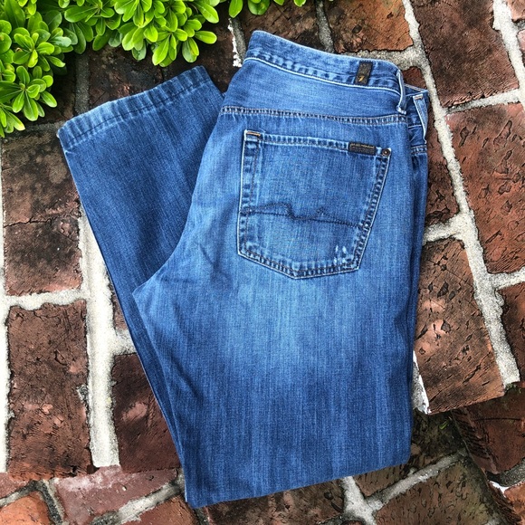 7 for all mankind button fly med wash jeans sz 36 - Picture 5 of 8